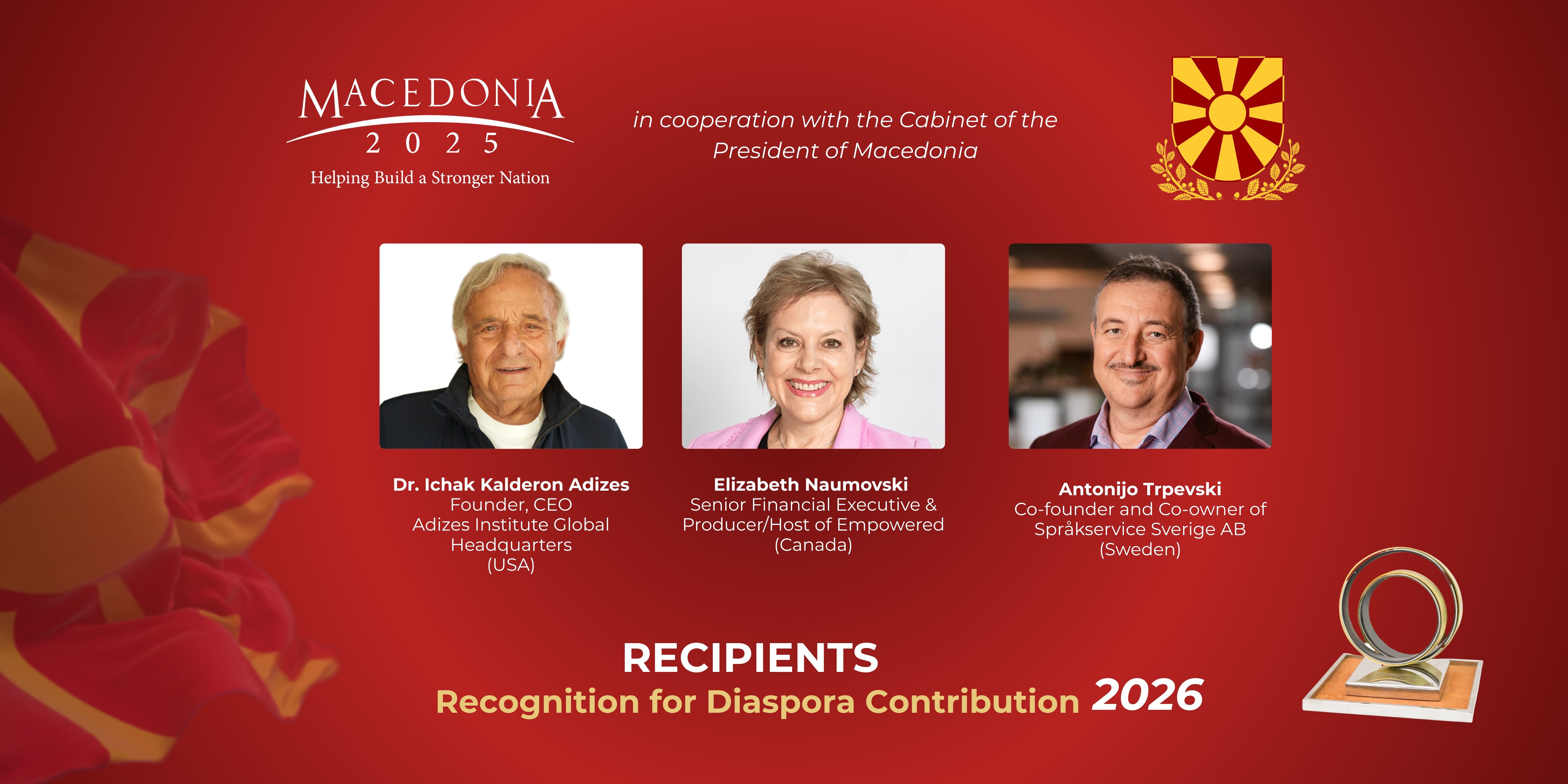 Announcement of the Diaspora Recognition for Contribution 2026 Recipients