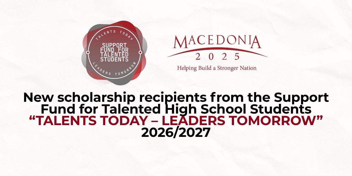 Meet Macedonia2025’s New Scholars from the “Talents Today – Leaders Tomorrow” Program (2026/2027)